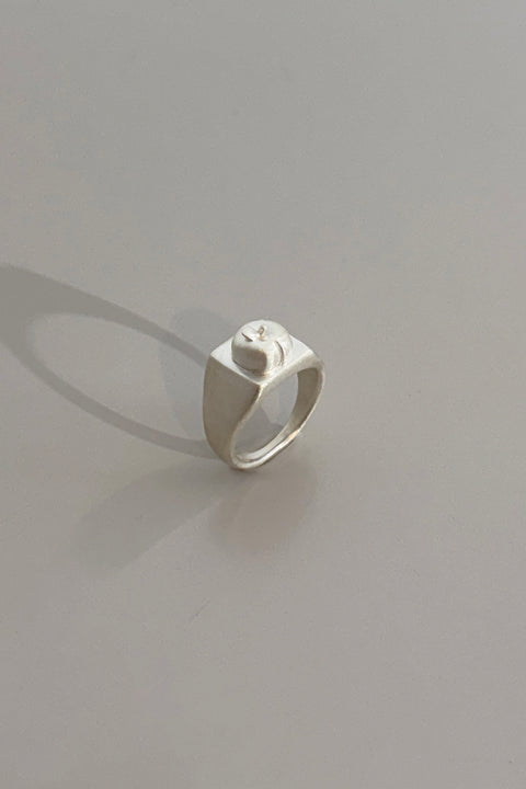 Peach Silver Ring