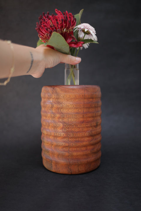Kirin Wooden Vase