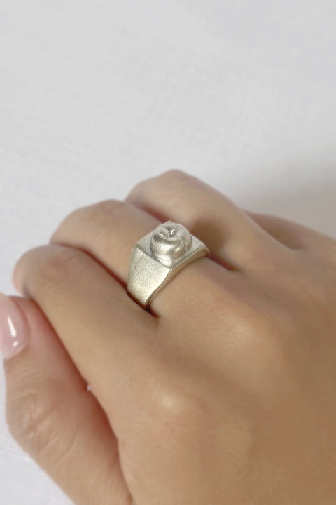 Peach Silver Ring