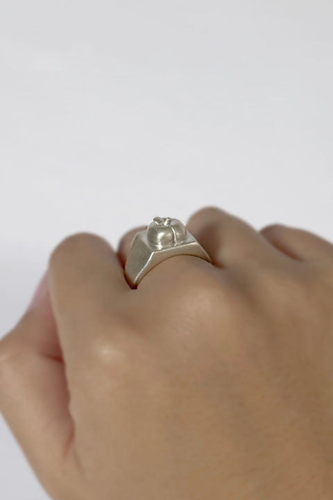 Peach Silver Ring
